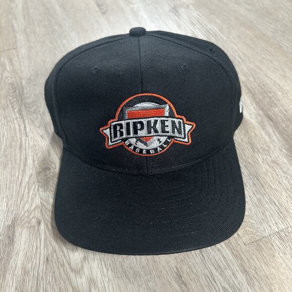 Vintage New Era Ripken Orioles Hat Snapback MLB Baseball Black Wool Blend Cap‎ - Picture 1 of 8